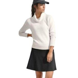 Athleta Ponte Twill Everyday Skirt in Black Size 6 TALL long